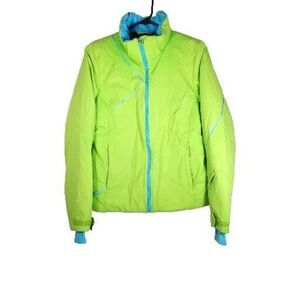 Spyder Women’s Size 6 Neon Green Insulated Full-Zip Ski Snowboard Jacket